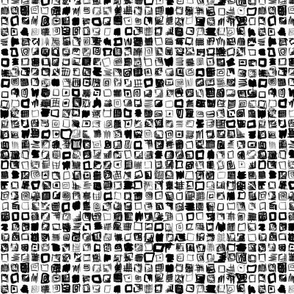 Scribble squares in black and white