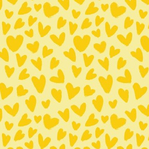 Flying Hearts in Sunny Yellow