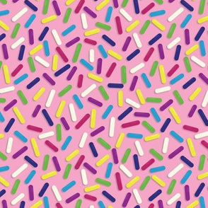 Candy Sprinkles on Pink - M
