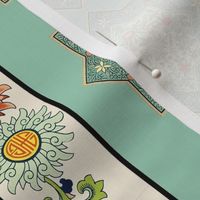 CHINOISERIE STRIPE - EASTERN STAR MATCHING (CELADON)