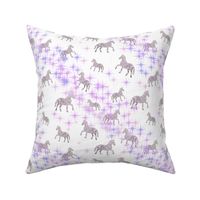 Tiny pink horses with pink stars - girls bedroom decor