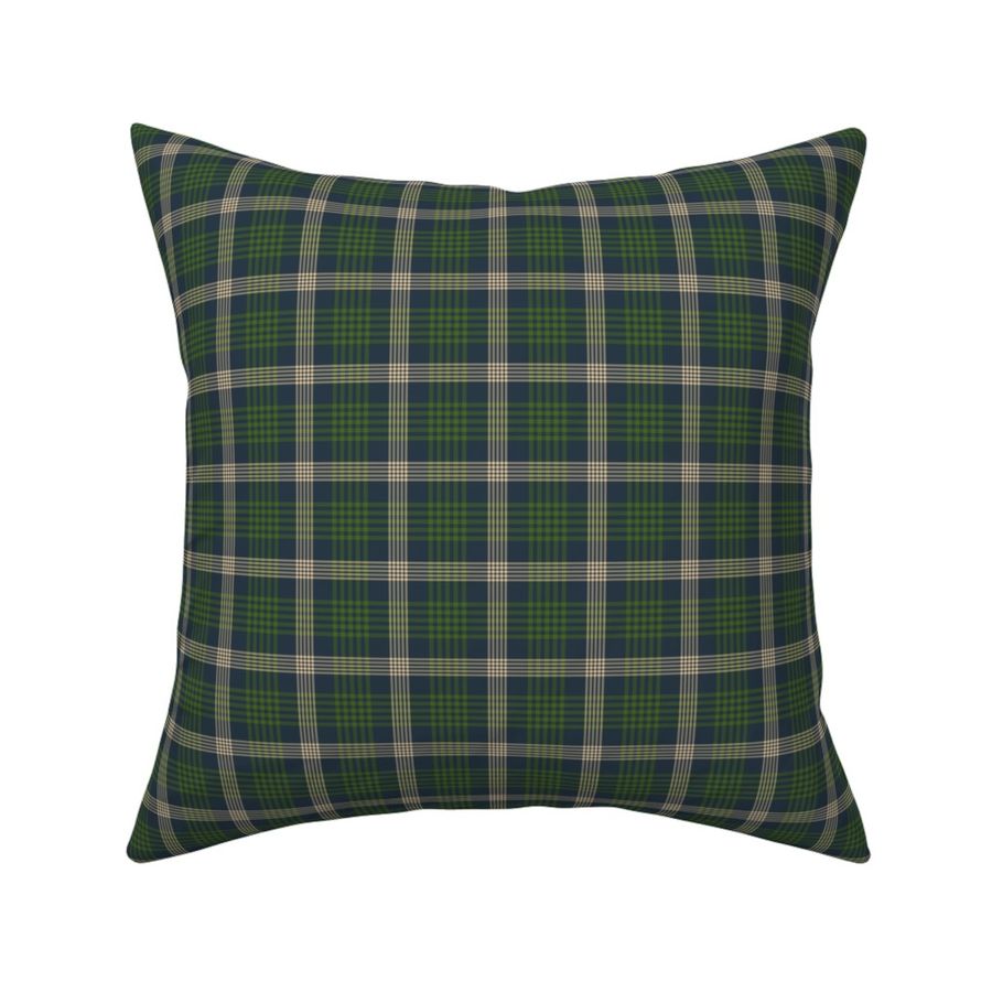 Dark Blue and Green Plaid - Small