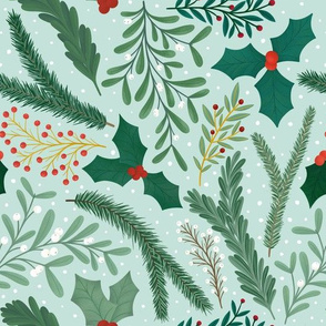 Christmas plants and berries