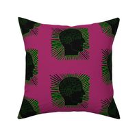 Phrenology green black pink