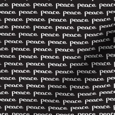 Christmas Hand Lettering - "Peace" on Black