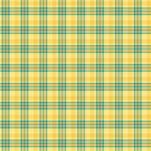 Yellow and Teal Plaid
