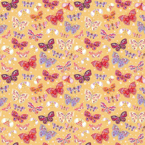 Butterflies on Butter Yellow