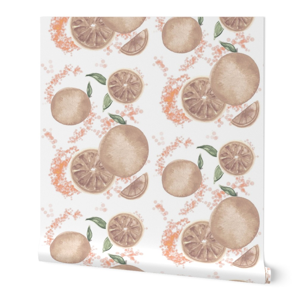 Blood Orange_Sepia_Winter_Fruit_Tea Towels_Dining