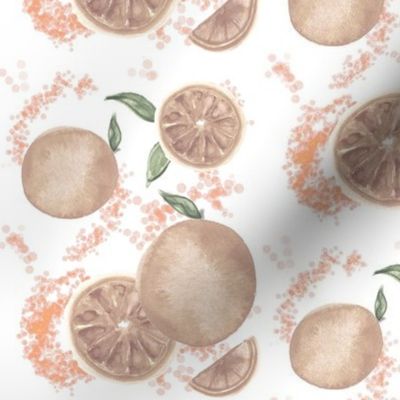 Blood Orange_Sepia_Winter_Fruit_Tea Towels_Dining