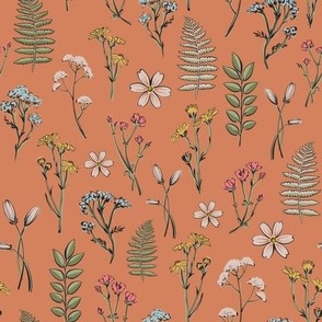 Hygge Botanical Coodrinate Rust Floral