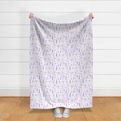 Oriental Ink Motif - lavender purple on white, medium 