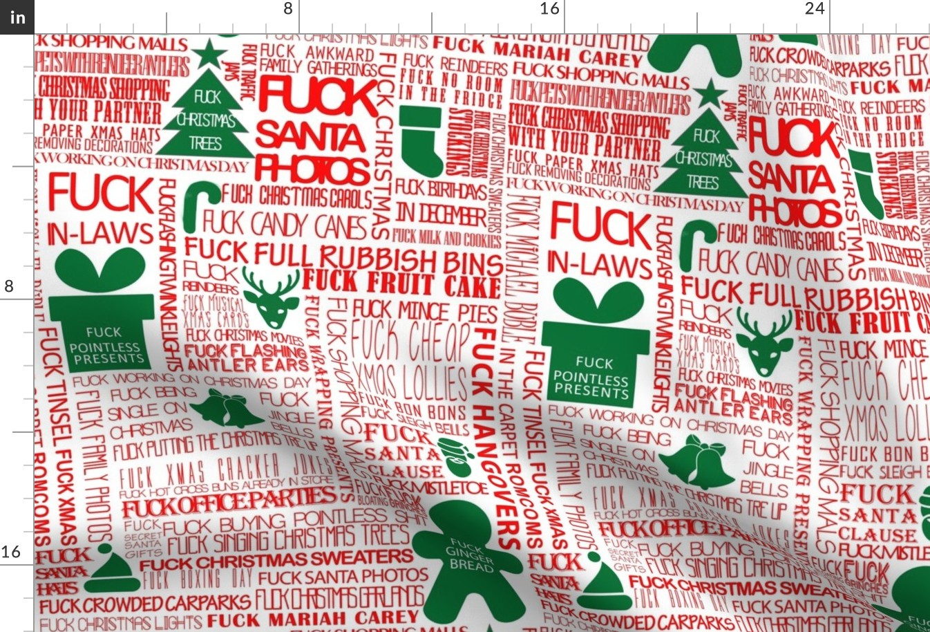 Fuck Christmas Red and Green