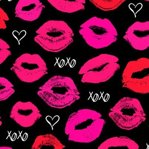 Lips XOXO Black - Medium Scale