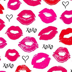 Lips XOXO White - Medium Scale