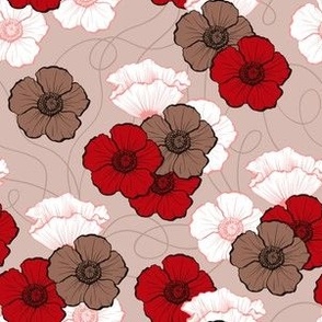 Romantic Flowers Seamless Pattern