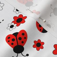 Red Ladybug Floral 6 inches 