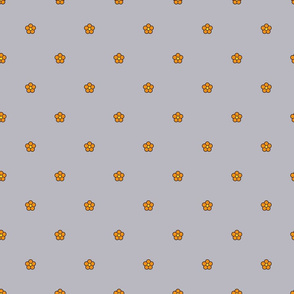 Orange flowers on grey