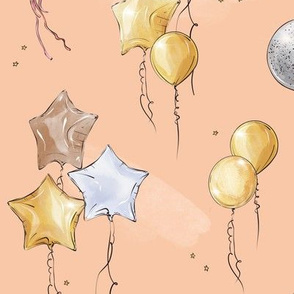 Birthday balloon beige 3