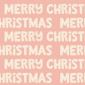 Merry Christmas Typography on Dusty Pink-medium scale