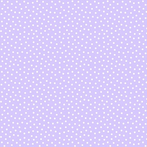  White 5 mm polka dots on lavender ground