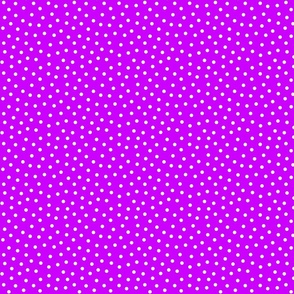 White 5 mm polka dots on magenta ground 