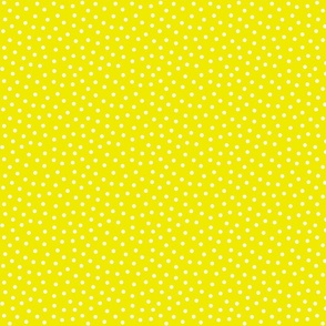 White 5 mm polka dots on sun yellow ground