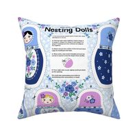 Nesting dolls cut and sew blue