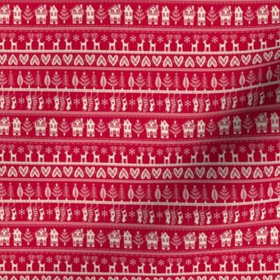 vintage nordic christmas red micro