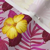 Tropical pattern - yellow purple