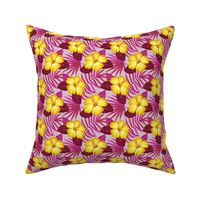 Tropical pattern - yellow purple