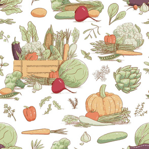 vegetables seamless pattern