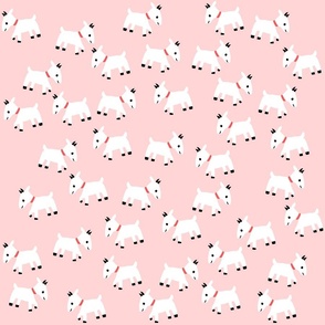 Cute Goat Print on Pink Background