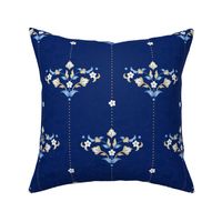 Arabic Blue Flowers Pattern