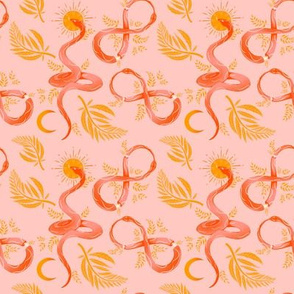 smaller scale Snake pink orange