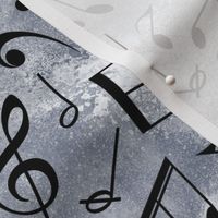 Musical notes on distressed slate