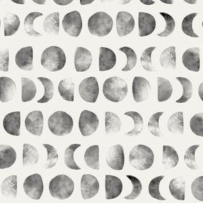 Moon phases in Gray & Cream - small scale