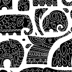   Ornamental Elephants Pattern