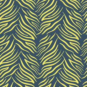 Yellow zebra strips on grey