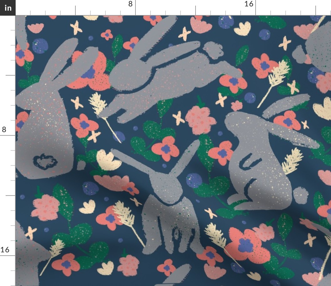 Blue Bunny Pattern