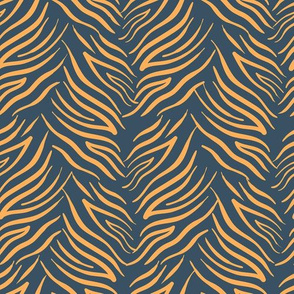 Abstract zebra print - orange on grey