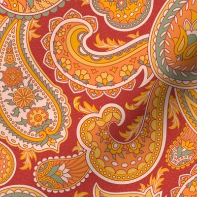 Paisley Orange 1