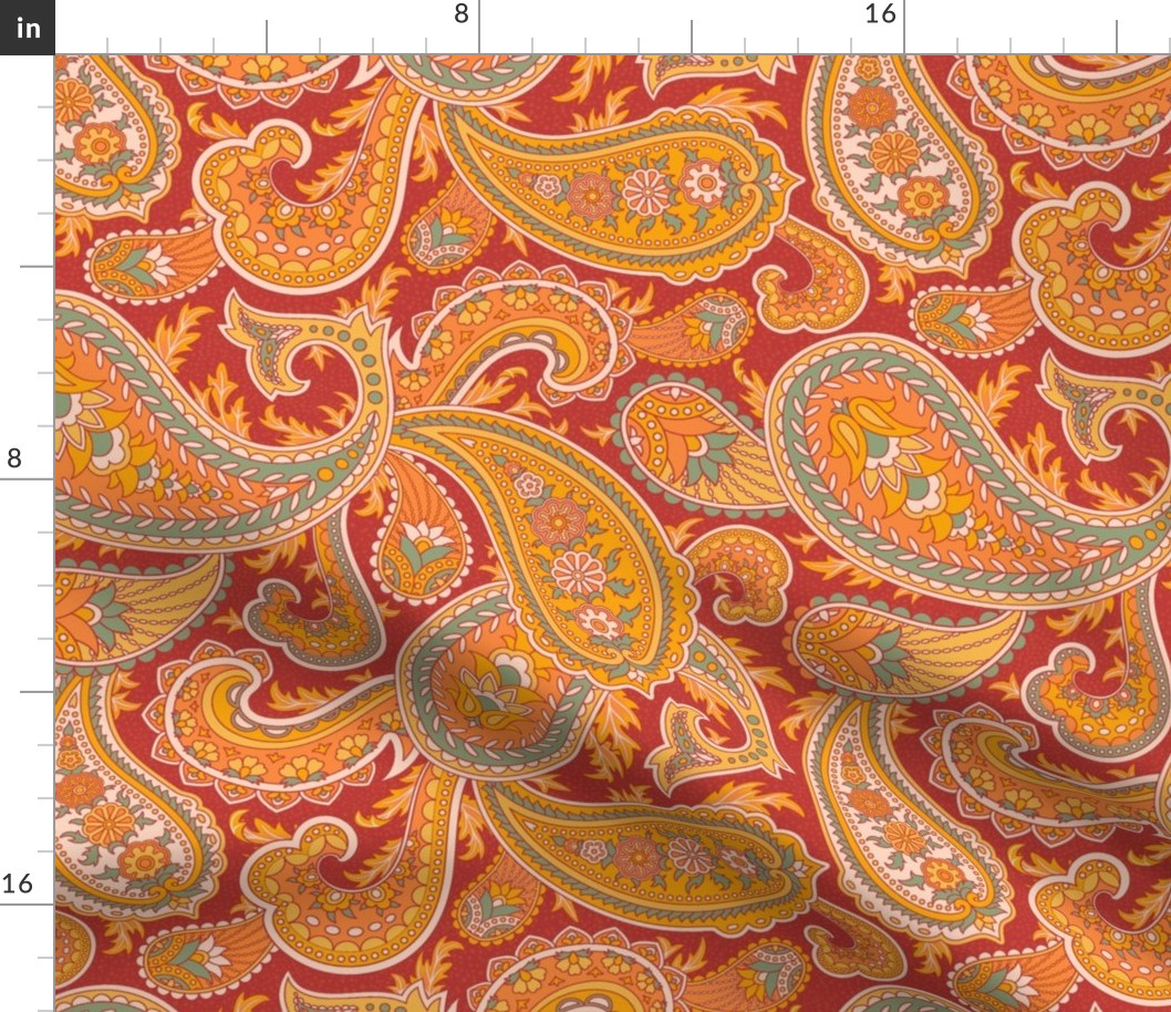 Paisley Orange 1