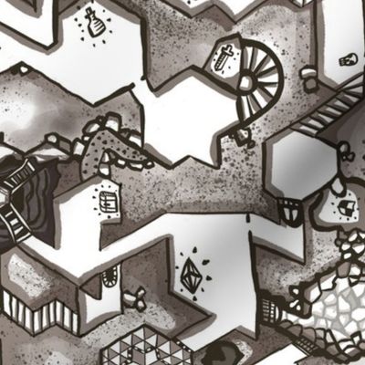Dungeon Map BW