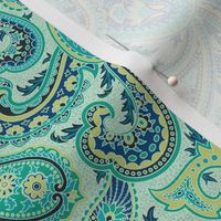 Turquoise Paisley (small scale)