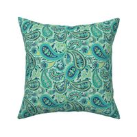 Turquoise Paisley (small scale)