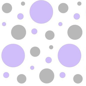 Purple Gray Polka Dots