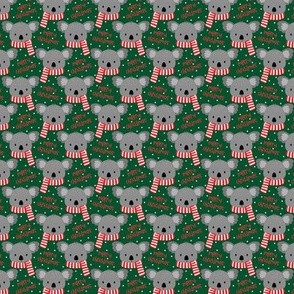 Cozy Koala Merry Christmas on Dark Green-XS scale