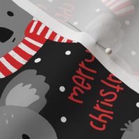 Cozy Koala Merry Christmas on Darkest grey-02