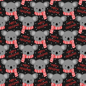 Cozy Koala Merry Christmas on Darkest grey-02