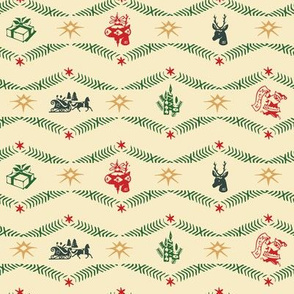 Retro Midcentury Christmas Stripes